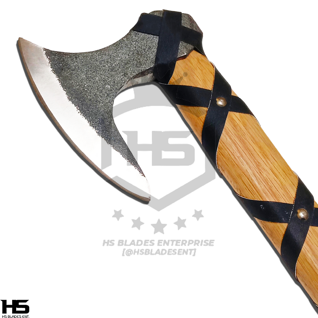 【ANGLAN x HEKA】Wood Bone Long Sleeve - Mustard Hand Forged Functional Viking Axe in $49 with Sheath