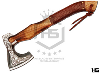 Handmade Axe Valknut Axe Viking Axe Hand Forged Axe Carbon Steel Axe with Sheath for Camping Axe for Hunting Axe Real Axe with Sword with Sheath Viking Sword