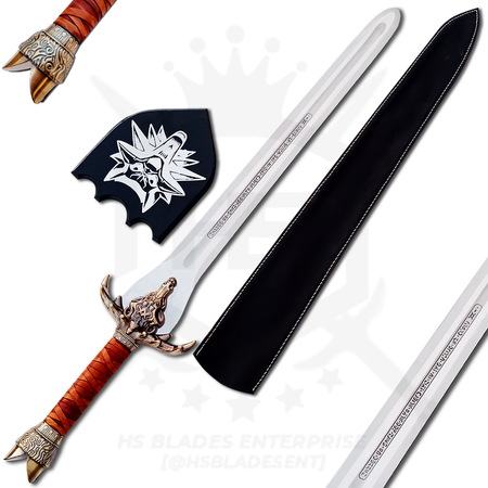 conan father sword with stand & sheath