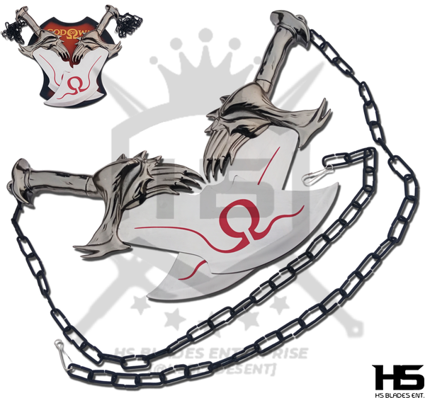 chaos blades are some of the most iconic knives of fantasy realm, finding their origin in god of war series and used by kratos against his enemies of the game.