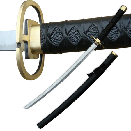 Bleach Kamishiniyali Shinso Sword of Gin Ichimaru in $77 (Japanese Steel Available) Zanpakuto from Bleach Swords-Black | Bleach Katana | Zanpakuto Katana