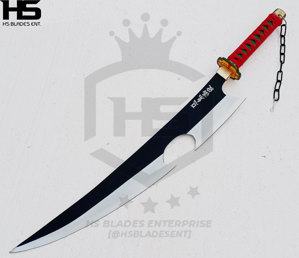 1:1 Scale Full Tang Tengen Uzui Sword Amber Nichirin-Demon