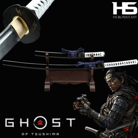 Ghost of Tsushima Sakai Tanto+Katana in just $131 (Japanese Steel also available) Japanese Samurai Set of Jin Sakai
