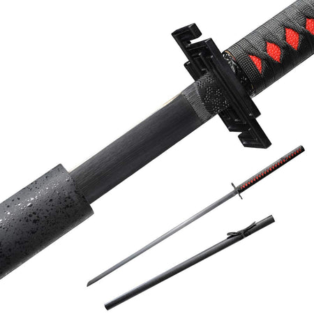 Black Tensa Zangetsu Sword of Ichigo Kurosaki in just $77 (Japanese Steel Available) Zanpakuto from the Bleach-Black |Bleach Katana | Zanpakuto Katana