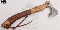 The Valknut: Battle Ready Axe with Leather Sheath-Functional Viking Axe