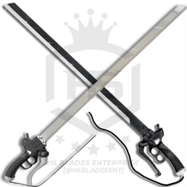 Ultrahard Attack on Titan Sword of Eren Yeager in Just $121 (Japanese Steel is Available) Pair with Sheath | Anime Sword