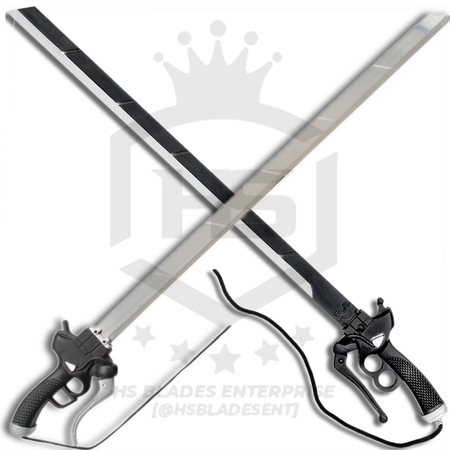 Ultrahard Attack on Titan Sword of Eren Yeager in Just $99 (D2 & Spring Steel is also available) Pair with Sheath-Anime Swords