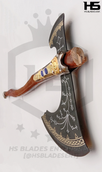 1:1 Full Scale Leviathan Axe of Kratos from God of War Axe (BR D2 & Damascus Steels available)