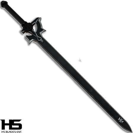SAO Elucidator Sword of Kirito Just $77 (Battle Ready Spring Steel, Damascus & D2 Steel Versions are also Available) from Sword Art Online SAO with Plaque & Sheath-SAO Replica