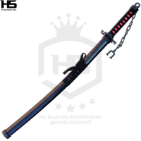 Black Tensa Zangetsu Sword of Ichigo Kurosaki in $77(Japanese Steel Available) Zanpakuto from the Bleach-Black | Bleach Swords | Zanpakuto Katana