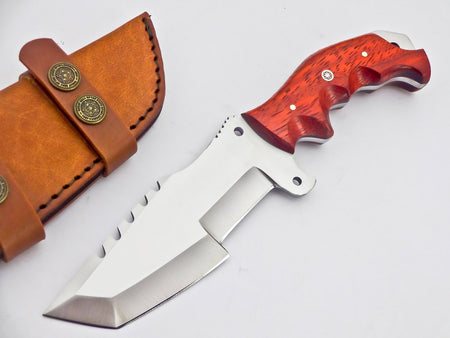 Boxer Tracker Knife with Sheath (Spring Steel, D2 Steel are also available)-Camping & Hunting Knife