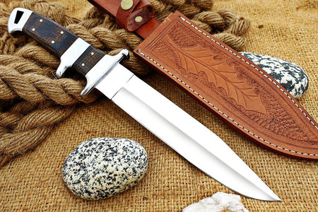 15" Cortex Bowie Knife in $59 (Spring Steel, D2 Steel are also available) with Sheath-Hunting Knife