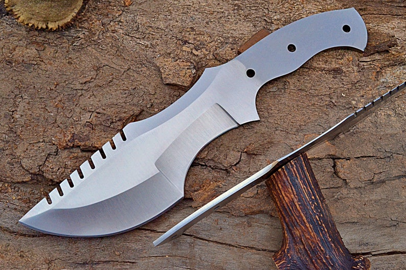 Blank Blade Tracker Knife with Sheath (Spring Steel, D2 Steel are also available)-Camping & Hunting Knife
