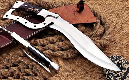 16" Rusclaw Bowie Knife in $59 (Spring Steel, D2 Steel are also available) with Sheath-Hunting Knife