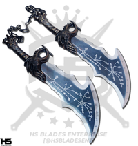 This replica of kratos knives is in antique finish which aligns with antique finish of replica of leviathan axe of kratos