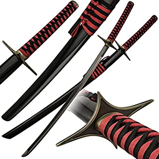 Bleach Kinshara Rose Sword of Rojuro Otoribashi in $77 (Japanese Steel Available) Zanpakuto from Bleach Swords-Full Black Blade | Bleach Katana | Zanpakuto Katana