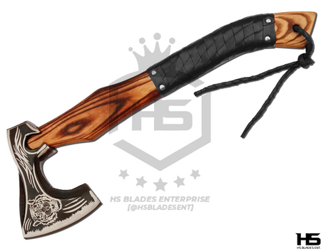 The Tigerar II: Hand Forged Viking Axe with Leather Sheath & Wooden Box in Just $59-Functional Viking Axe