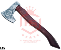 The Bjorn: Hand Forged Viking Axe with Leather Sheath & Wooden Box in Just $49-Functional Viking Axe