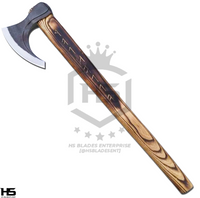 The Ravendil: Hand Forged Viking Axe with Leather Sheath & Wooden Box in Just $59-Functional Viking Axe