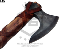The Ragnar X: Hand Forged Viking Axe with Leather Sheath & Wooden Box in Just $59-Functional Viking Axe