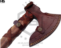 The Ragnar X: Hand Forged Viking Axe with Leather Sheath & Wooden Box in Just $59-Functional Viking Axe