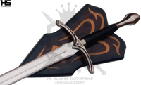 Narya Sword is another name of Gandalf's Glamdring. To signify the name, its plaque is a cobra curve plaque that suits very well with the black handle of Glamdring