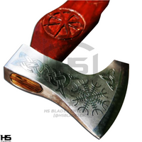 The Wheel of Time: Hand Forged Viking Axe with Leather Sheath & Wooden Box in Just $77-Functional Viking Axe