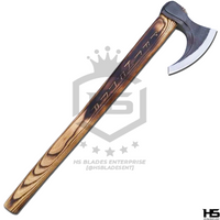 The Ravendil: Hand Forged Viking Axe with Leather Sheath & Wooden Box in Just $59-Functional Viking Axe