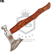 The Lionheart: Hand Forged Viking Axe with Leather Sheath & Wooden Box in Just $59-Functional Viking Axe