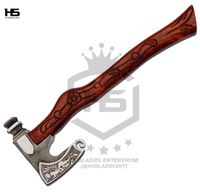 The Valkyire: Hand Forged Viking Axe with Leather Sheath & Wooden Box in Just $59-Functional Viking Axe