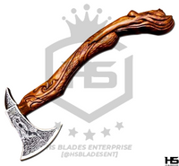 Lagertha The Mermaid: Hand Forged Viking Axe with Leather Sheath & Wooden Box in Just $77-Functional Viking Axe