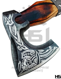 The Twin Tower II: Hand Forged Viking Axe with Leather Sheath & Wooden Box in Just $59-Functional Viking Axe