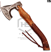 The Smug of Erabor: Hand Forged Viking Axe with Leather Sheath & Wooden Box in Just $49-Functional Viking Axe