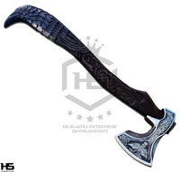 The Minhug: Hand Forged Viking Axe with Leather Sheath & Wooden Box in Just $77-Functional Viking Axe