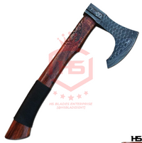 The Surged in Purity: Hand Forged Viking Axe with Leather Sheath & Wooden Box in Just $59-Functional Viking Axe