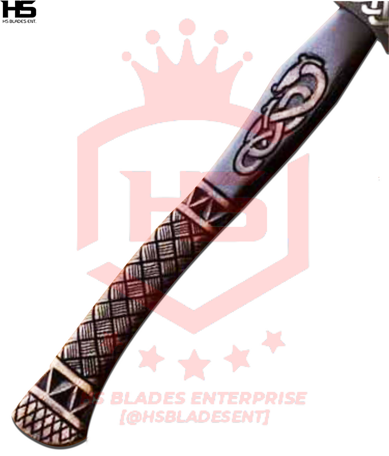 Artisan Crafted Viking Axe with Rosewood Handle & Sheath