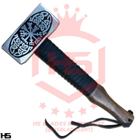 The Strike of Odin: Hand Forged Viking Hammer with Leather Wrapping & Wooden Box in Just $59-Functional Viking Hammer