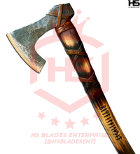 The Bearded Axe: Hand Forged Viking Axe with Leather Sheath & Wooden Box in Just $59-Functional Viking Axe
