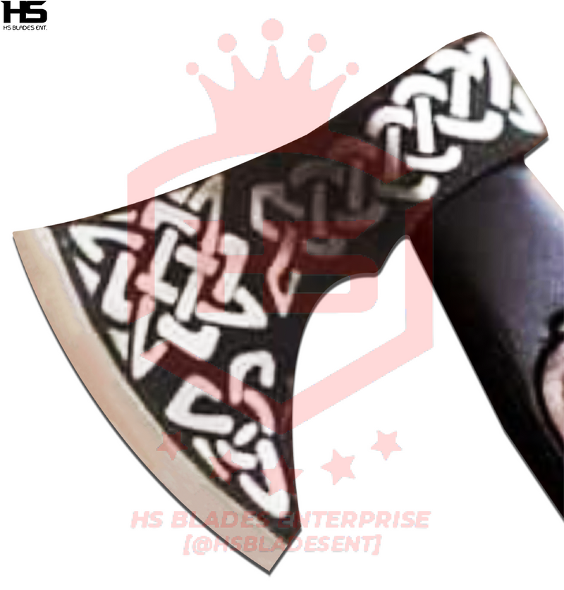 Artisan Crafted Viking Axe with Rosewood Handle & Sheath main image 0