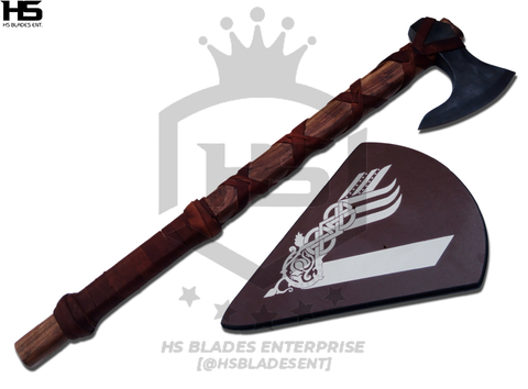 The Ragnar X: Hand Forged Viking Axe with Leather Sheath & Wooden Box in Just $59-Functional Viking Axe