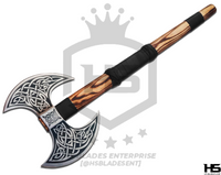 The Black Odotunax: Hand Forged Viking Axe with Leather Sheath & Wooden Box in Just $88-Functional Viking Axe