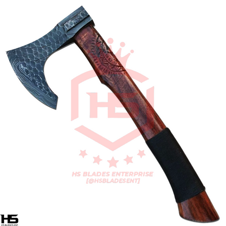 The Surged in Purity: Hand Forged Viking Axe with Leather Sheath & Wooden Box in Just $59-Functional Viking Axe