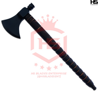 The Coal Tomahawk: Hand Forged Viking Axe with Leather Sheath & Wooden Box in Just $49-Functional Viking Axe