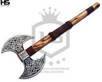 The Odotunax: Hand Forged Viking Axe with Leather Sheath & Wooden Box in Just $88-Functional Viking Axe