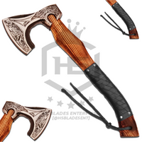 The Smug of Erabor II: Hand Forged Viking Axe with Leather Sheath & Wooden Box in Just $59-Functional Viking Axe