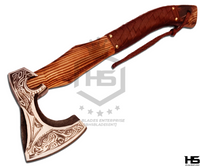 The Smug of Erabor: Hand Forged Viking Axe with Leather Sheath & Wooden Box in Just $49-Functional Viking Axe