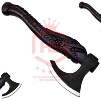 The Dragon Slayer: Hand Forged Viking Axe with Leather Sheath & Wooden Box in Just $59-Functional Viking Axe