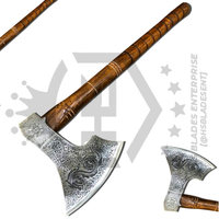 The Tensai: Hand Forged Viking Axe with Leather Sheath & Wooden Box in Just $59-Functional Viking Axe