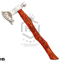 The Lionheart: Hand Forged Viking Axe with Leather Sheath & Wooden Box in Just $59-Functional Viking Axe