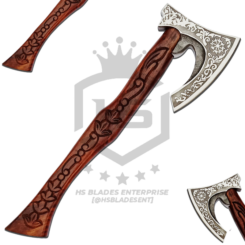 The Foltrexis: Hand Forged Viking Axe with Leather Sheath & Wooden Box in Just $59-Functional Viking Axe